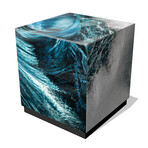 Sapphire Sea Art Glass Cocktail Table