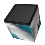 Sapphire Sea Art Glass Cocktail Table