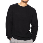 Crewneck Knit Pullover // Black (XL)