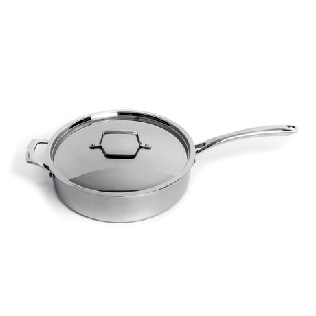 BergHOFF Professional Tri-Ply 18/10 Stainless Steel 11" Sauté Pan with SS Lid, 4.6qt.