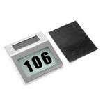 Solar LED Address Sign // Stainless Steel House Number Light // White LEDs