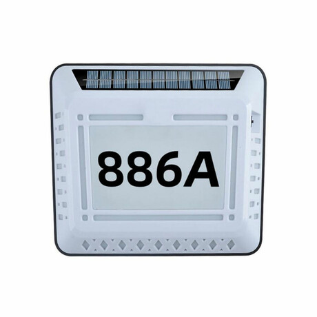 Solar LED Address Sign // Waterproof House Number Plaque // White