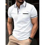Tipped Short Sleeve Polo Shirt // White (XL)