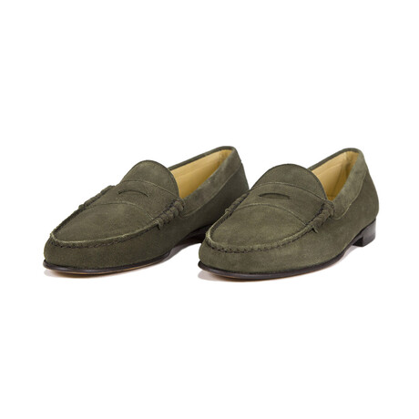Cromwell Penny Loafer // Olive Green (8)