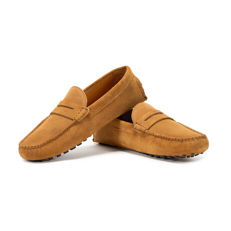 Alfred Penny Driving Loafer // Caramel (8)