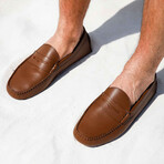 Alfred Penny Driving Loafer // Medium Brown (8)
