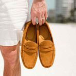 Alfred Penny Driving Loafer // Caramel (8)