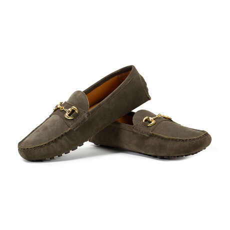 Barclay Bit Driving Loafer // Olive Green (8)