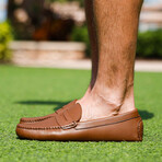 Alfred Penny Driving Loafer // Medium Brown (8)