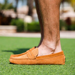 Alfred Penny Driving Loafer // Caramel (8)