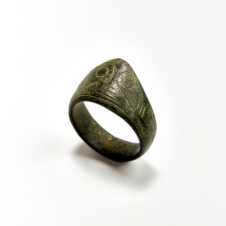 Medieval Bronze Archer's Ring // 13th-15th century AD