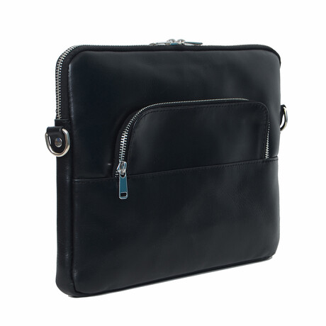Tech Leather Laptop Sleeve // Black // 13"