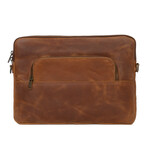 Tech Leather Laptop Sleeve // Sadle Brown