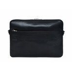 Tech Leather Laptop Sleeve // Black