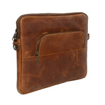 Tech Leather Laptop Sleeve // Sadle Brown