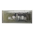1998 $ 100 "SILVER DOLLAR BILL" 4 OUNCES SOLID BAR PROOF