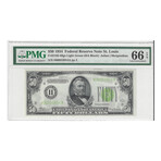 1934 $ 50 Federal Reserve St Louis LGS PMG 66 # 854  POP 20/2