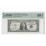 1957 B $ 1 Silver Certificate HIGH GRADE PMG 68 # 983