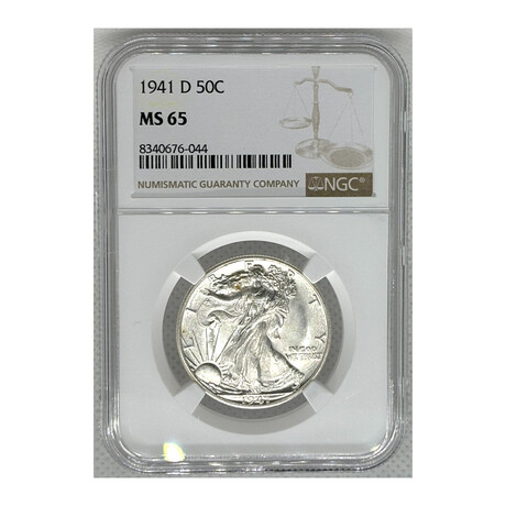 1941 D - DENVER - WALKING LIBERTY HALF DOLLAR NGC MS 65