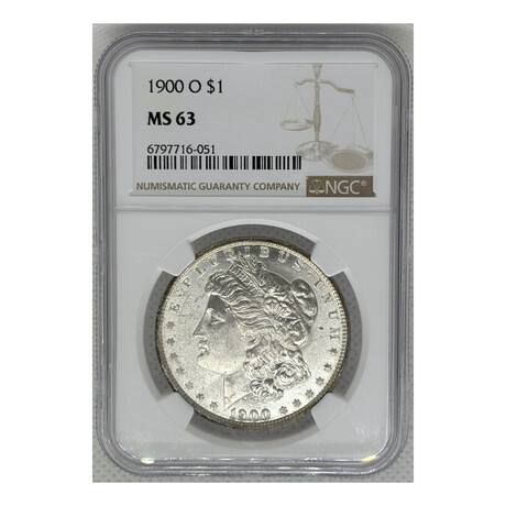 1900 -O - NEW ORLEANS MORGAN DOLLAR MINT STATE 63