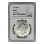 1900 -O - NEW ORLEANS MORGAN DOLLAR MINT STATE 63