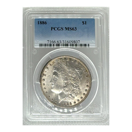 1886 -P - PHILADELPHIA MORGAN DOLLAR MINT STATE 63
