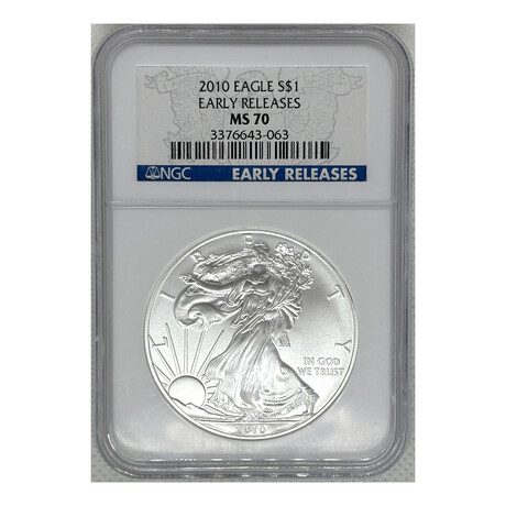 2010 Silver Eagle EARLY RELEASES NGC MS # 70