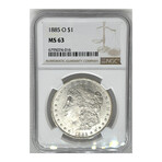 1885 -O - NEW ORLEANS MORGAN DOLLAR MINT STATE 63