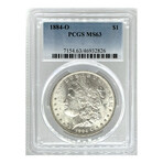 1884 -O - NEW ORLEANS MORGAN DOLLAR MINT STATE 63
