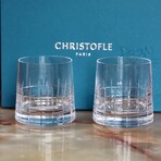 Christofle Graphik Old Fashion Tumbler // Set of 2