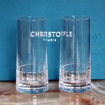 Christofle Graphik Highballs Glasses // Set of 2
