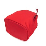 Prada // Nylon + Leather Drawstring Pouch Purse // Red // Pre-Owned