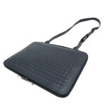 Bottega Veneta // Intrecciato Leather Briefcase Shoulder Bag // Navy Blue // Pre-Owned