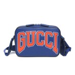 Gucci // Leather Varsity Crossbody Bag // Blue + Orange // Pre-Owned