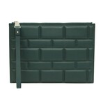 Bottega Veneta // Brick Wall Clutch Zip Bag // Dark Teal // Pre-Owned