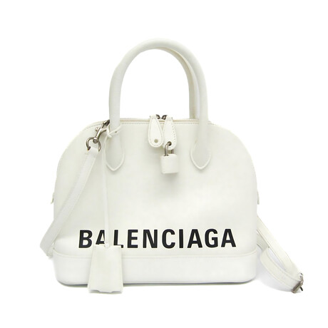 Balenciaga // Leather Handbag // White // Pre-Owned