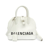 Balenciaga // Leather Handbag // White // Pre-Owned