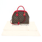 Louis Vuitton // Monogram Coated Canvas + Leather Handbag // Monogram Brown + Rouge // Pre-Owned