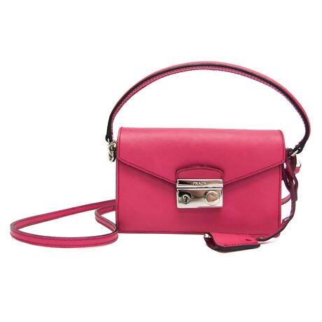Prada // Saffiano Leather Shoulder Bag // Rose // Pre-Owned
