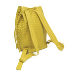 Bottega Veneta // Intrecciato Woven Leather Backpack // Yellow // Pre-Owned