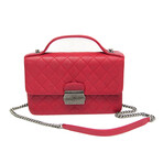 Chanel // Matelasse Quilted Leather Shoulder Bag // Red // Pre-Owned