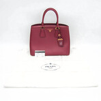 Prada // Saffiano Lux Leather Parabole Tote Bag // Bordeaux // Pre-Owned