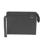 Louis Vuitton // Damier Infini Coated Canvas + Leather Clutch Bag // Damier Noir // Pre-Owned