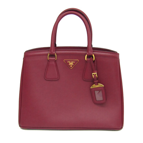 Prada // Saffiano Lux Leather Parabole Tote Bag // Bordeaux // Pre-Owned