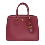 Prada // Saffiano Lux Leather Parabole Tote Bag // Bordeaux // Pre-Owned