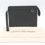 Louis Vuitton // Damier Infini Coated Canvas + Leather Clutch Bag // Damier Noir // Pre-Owned