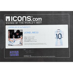 Lionel Messi // Argentina // Autographed Shirt + Framed // Light Blue Stripes
