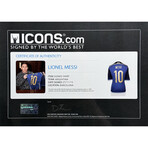 Lionel Messi // Argentina // Signed Shirt + Framed // Gold Number