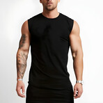 Crewneck Tank Top T-Shirt // Black (L)