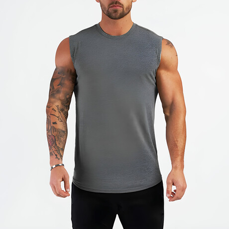Crewneck Tank Top T-Shirt // Gray (XS)